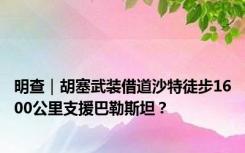 明查｜胡塞武装借道沙特徒步1600公里支援巴勒斯坦？