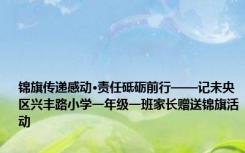 锦旗传递感动·责任砥砺前行——记未央区兴丰路小学一年级一班家长赠送锦旗活动