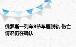 俄罗斯一列车9节车厢脱轨 伤亡情况仍在确认