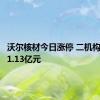 沃尔核材今日涨停 二机构净买入1.13亿元