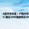 A股半年收官！沪指半年跌0.25% 国证2000指数跌近20%