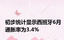 初步统计显示西班牙6月通胀率为3.4%