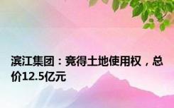 滨江集团：竞得土地使用权，总价12.5亿元