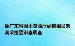 原广东省国土资源厅副巡视员刘润荣接受审查调查