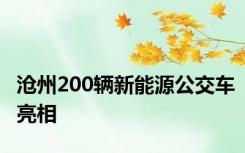 沧州200辆新能源公交车亮相