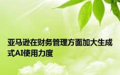 亚马逊在财务管理方面加大生成式AI使用力度