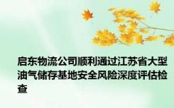 启东物流公司顺利通过江苏省大型油气储存基地安全风险深度评估检查