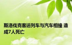 斯洛伐克客运列车与汽车相撞 造成7人死亡