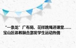 “一条龙”广布局、花样跳绳进课堂……宝山区体教融合激发学生运动热情