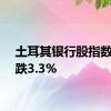 土耳其银行股指数一度跌3.3%