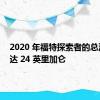 2020 年福特探索者的总油耗高达 24 英里加仑