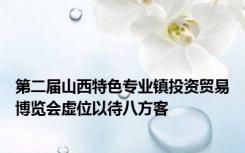 第二届山西特色专业镇投资贸易博览会虚位以待八方客