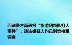 西藏警方再通报“旅游团领队打人事件”：违法嫌疑人均已到案接受调查