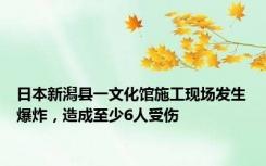 日本新潟县一文化馆施工现场发生爆炸，造成至少6人受伤