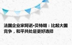 法国企业家阿诺·贝特朗：比起大国竞争，和平共处是更好选择