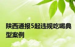 陕西通报5起违规吃喝典型案例