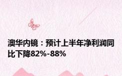 澳华内镜：预计上半年净利润同比下降82%-88%