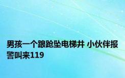 男孩一个踉跄坠电梯井 小伙伴报警叫来119