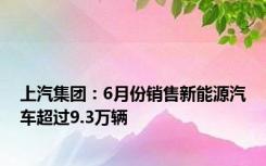 上汽集团：6月份销售新能源汽车超过9.3万辆