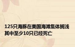 125只海豚在美国海滩集体搁浅 其中至少10只已经死亡