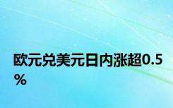 欧元兑美元日内涨超0.5%