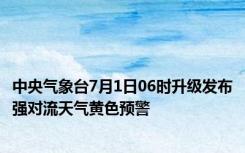 中央气象台7月1日06时升级发布强对流天气黄色预警