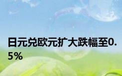 日元兑欧元扩大跌幅至0.5%