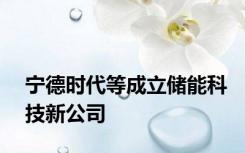 宁德时代等成立储能科技新公司