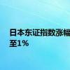 日本东证指数涨幅扩大至1%