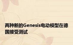 两种新的Genesis电动模型在德国接受测试