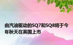 由汽油驱动的SQ7和SQ8将于今年秋天在英国上市