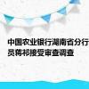 中国农业银行湖南省分行副巡视员蒋祁接受审查调查