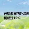 开空调室内外温差最好别超过10℃