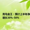 青岛金王：预计上半年净利同比增长30%-50%