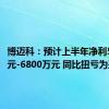 博迈科：预计上半年净利5800万元-6800万元 同比扭亏为盈