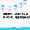 沈阳发生一起持刀伤人案，警方：致3死1伤，嫌犯有精神病史