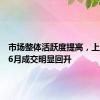 市场整体活跃度提高，上海楼市6月成交明显回升