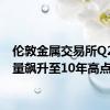 伦敦金属交易所Q2交易量飙升至10年高点