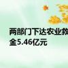 两部门下达农业救灾资金5.46亿元