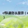 cf队徽怎么显示（cf队徽）