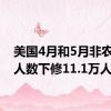 美国4月和5月非农就业人数下修11.1万人