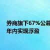 券商旗下67%公募产品年内实现浮盈