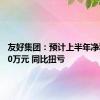 友好集团：预计上半年净利润750万元 同比扭亏