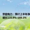 京能电力：预计上半年净利同比增长135.9%-160.3%