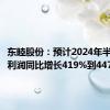 东睦股份：预计2024年半年度净利润同比增长419%到447%