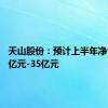 天山股份：预计上半年净亏损29亿元-35亿元