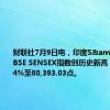 财联社7月9日电，印度S&amp;P BSE SENSEX指数创历史新高，上涨0.54%至80,393.03点。