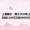 上海雅仕：预计2024年上半年净利润1350万元到2000万元