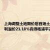 上海调整土地限价后首场土拍：保利溢价21.18%竞得杨浦平凉地块