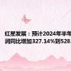 红星发展：预计2024年半年度净利润同比增加327.14%到528.14%